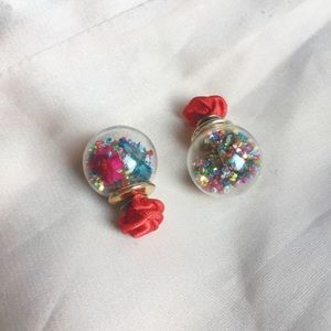 confetti snowglobe earrings